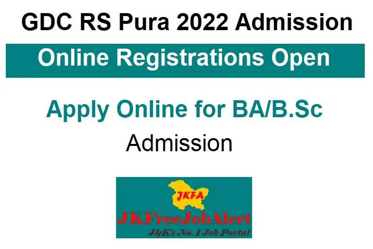 GDC RS Pura Online Admission Form