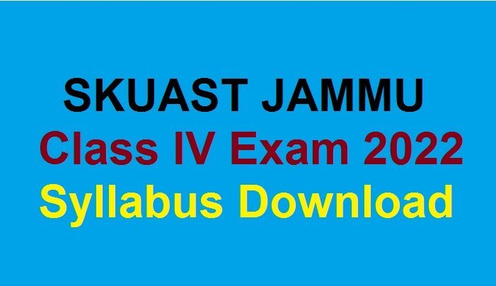 SKUAST Jammu Syllabus
