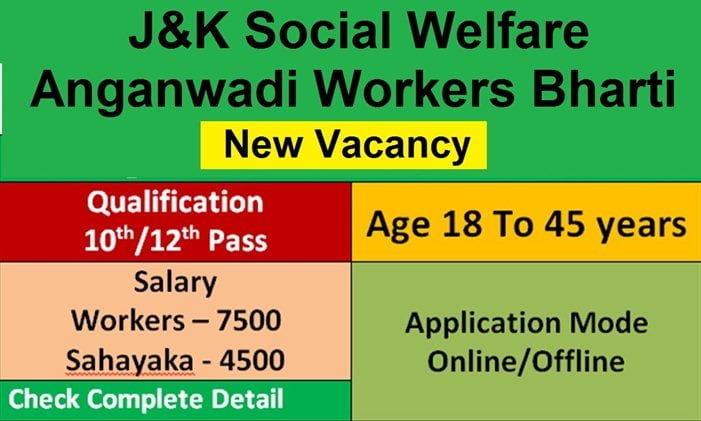 JK Anganwadi Workers Vacancy 2023 Qualification