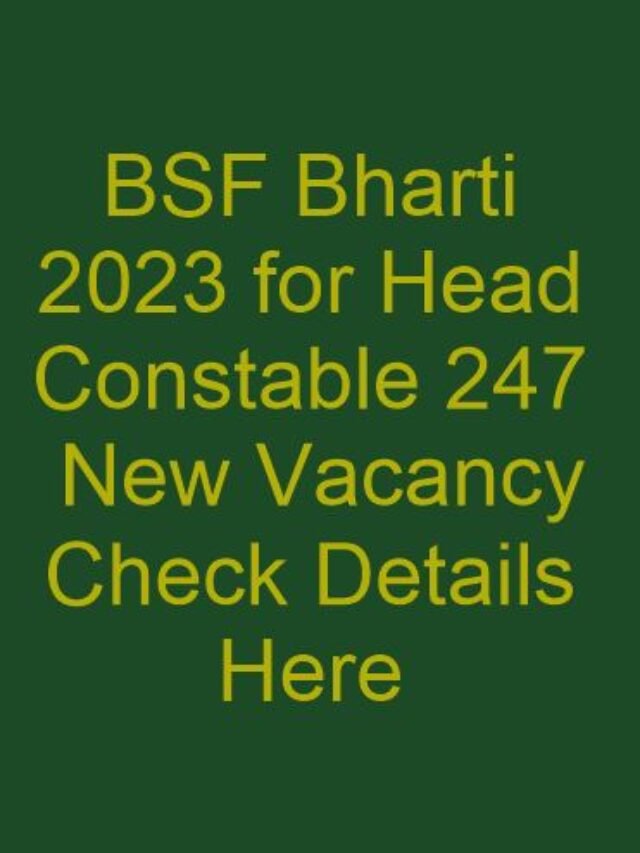 BSF Bharti 2023